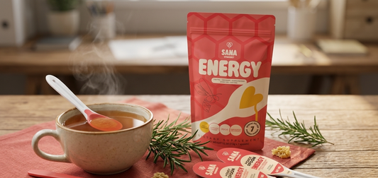SANA VitaHoney Energy honey spoon with rosemary and vitamins for natural cognitive support