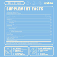 Supplement facts label of Immunity Honey Spoon on a blue background